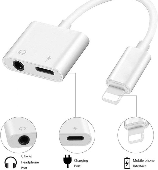 Adaptateur audio pour iPhone double Lightning