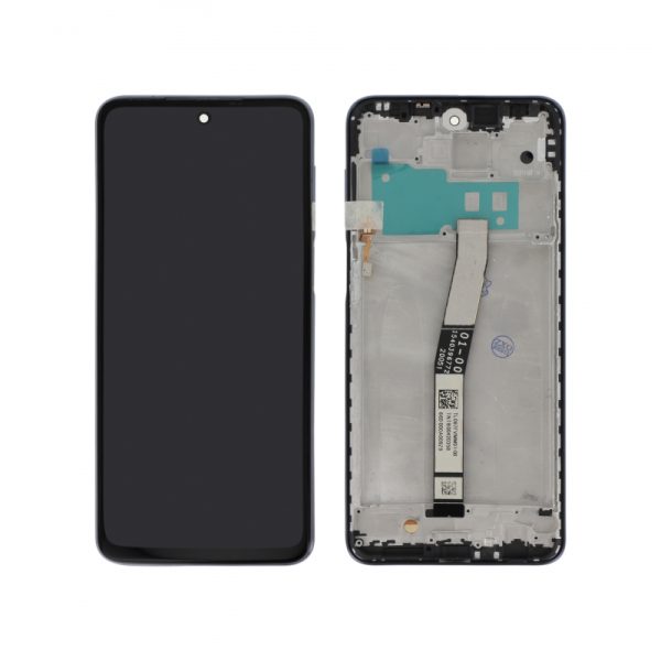 Ecran avec châssis pour Xiaomi Redmi Note 9S Gris