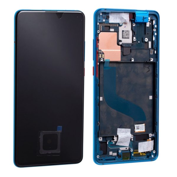 Bloc écran Amoled complet pré-assemblé pour Xiaomi Mi 9T et Mi 9T Pro Bleu Glacier