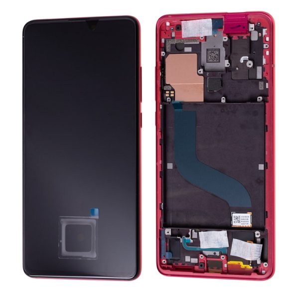 Bloc écran Amoled complet pré-assemblé pour Xiaomi Mi 9T et Mi 9T Pro Rouge Flamme