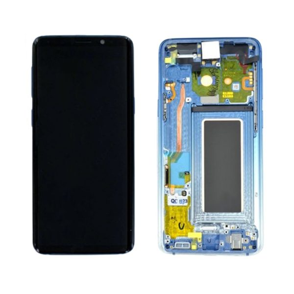 Ecran compatible Samsung S9 G960F complet Bleu